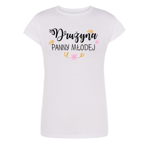 Biała koszulka damska "Drużyna Panny Mlodej" L