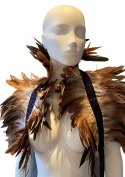 Feather Shoulder Wrap Nude