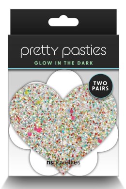 PRETTY PASTIES HEART AND FLOWER GLOW 2 PAIR