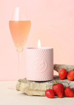 Pink Massage Candle 250 gram Champagne & Strawberry