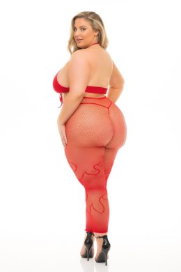 GIVES YOU HELL 3PC SET RED, PLUS SIZE