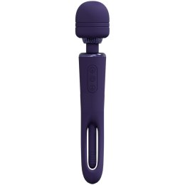 VIVE - Kiku - Rechargeable Double Ended Wand with Innovative G-Spot Flapping Stimulator - Purple