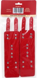 Fetish Fever - Cuffs with two buckles - Red