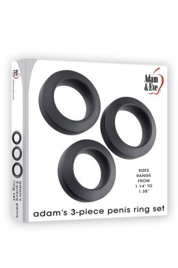 ADAM ET EVE ADAM'S 3-PIECE PENIS RING SET