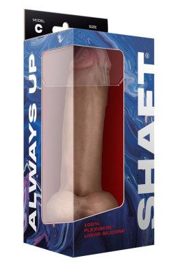 SHAFT MODEL C 9.5 INCH LIQUIDE SILICONE DONG WITH BALLS PINE