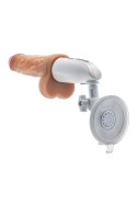 DR. SKIN SILICONE DR. HAMMER 7 INCH THRUSTING DILDO WITH HANDLE BEIGE