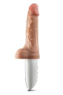 DR. SKIN SILICONE DR. HAMMER 7 INCH THRUSTING DILDO WITH HANDLE BEIGE