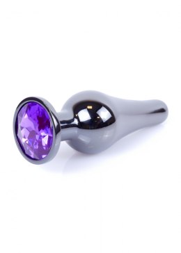 Plug-Jawellery Dark Silver BUTT PLUG- Purple