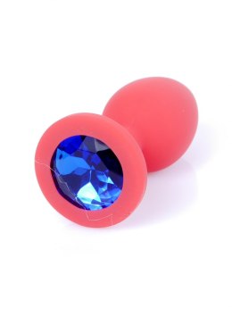 Plug-Jawellery Red Silikon PLUG Small- Blue Diamond