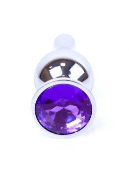 Plug-Jawellery Silver BUTT PLUG- Purple