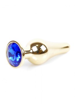 Plug-Jawellery Gold BUTT PLUG- Dark Blue