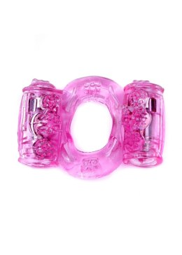 Pierścień-Vibrating CockRing Double Pink
