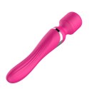 Stymulator-Silicone Dual Massager Pulsator USB 7+7 Function (Pink)