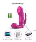 Stymulator-Silicone Panty Vibrator USB, 7 vibrations, Heating, 7 Frequency Of Sucking
