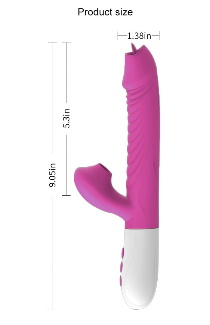 Wibrator-Silicone Vibrator USB 7 Function, Purple