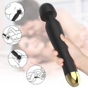 Stymulator-Silicone Massager Black USB 6 Vibration