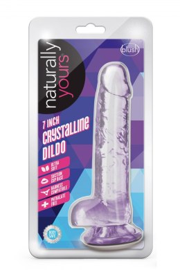 NATURALLY YOURS  7" CRYSTALLINE DILDO  AMETHYST