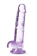 NATURALLY YOURS  7" CRYSTALLINE DILDO  AMETHYST