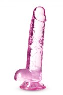NATURALLY YOURS  7" CRYSTALLINE DILDO ROSE