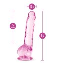NATURALLY YOURS 8" CRYSTALLINE DILDO ROSE