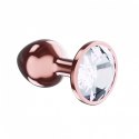 Plug-Butt Plug Diamond Moonstone Shine L Rose Gold