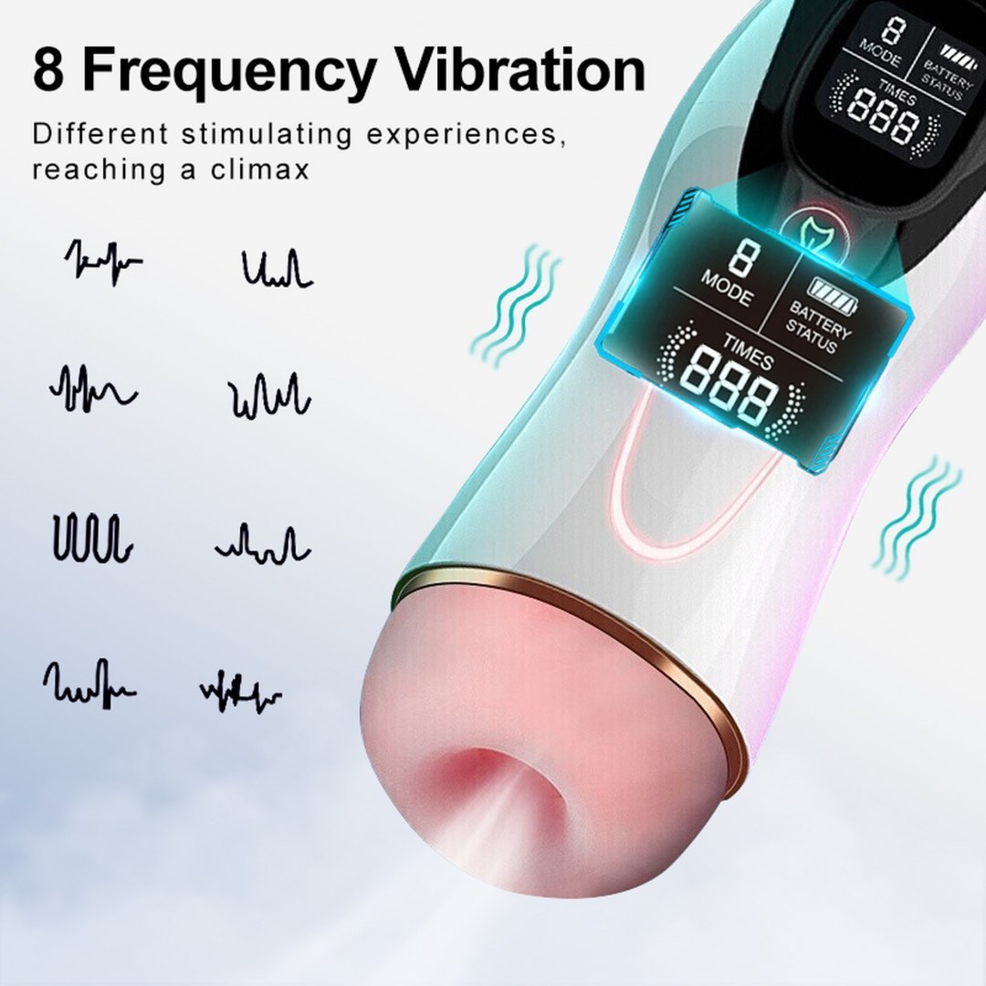 Masturbator-Vibration 8 Vibration modes + Interactive function