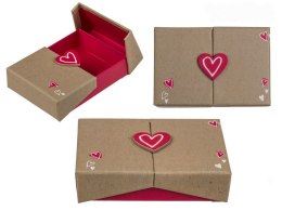 Pudełko prezentowe serce-natural coloured suprise box