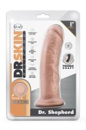 DR. SKIN SILICONE DR. SHEPHERD 8 INCH DILDO WITH SUCTION CUP VANILLA