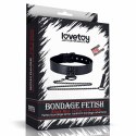 Bondage Fetish Black Matt Collar With Leash
