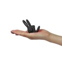 Power Clit Duo Silicone Cockring Black