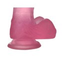 6" Jelly Studs Crystal Dildo Small Pink