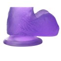 6" Jelly Studs Crystal Dildo Small Purple