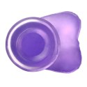 6" Jelly Studs Crystal Dildo Small Purple