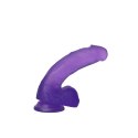 7" Jelly Studs Crystal Dildo Medium Purple