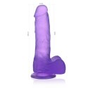 7" Jelly Studs Crystal Dildo Medium Purple