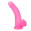 8" Jelly Studs Crystal Dildo Large Pink