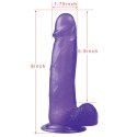 8" Jelly Studs Crystal Dildo Large Purple