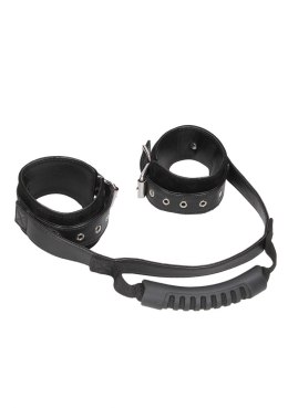 Bonded Leather Hand Cuffs With Handle