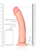 Curved Realistic Dildo with Suction Cup - 10""/ 25,5 cm