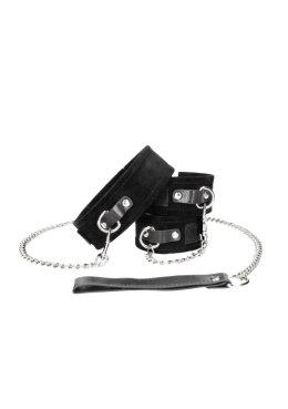 Velcro Collar With Leash And Hand Cuffs
