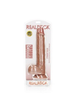 Straight Realistic Dildo Balls Suction Cup - 12