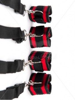 Black And Red Wrist And Ankle Bed
