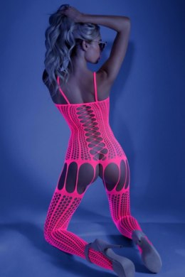 Hypnotic Criss-Cross Body with Garter Look - Neon Pink