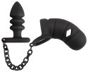 Black Velvets Cock cage with a